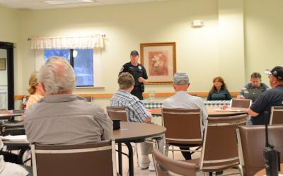 Officer Speaking at Senior Center about Safety Issues